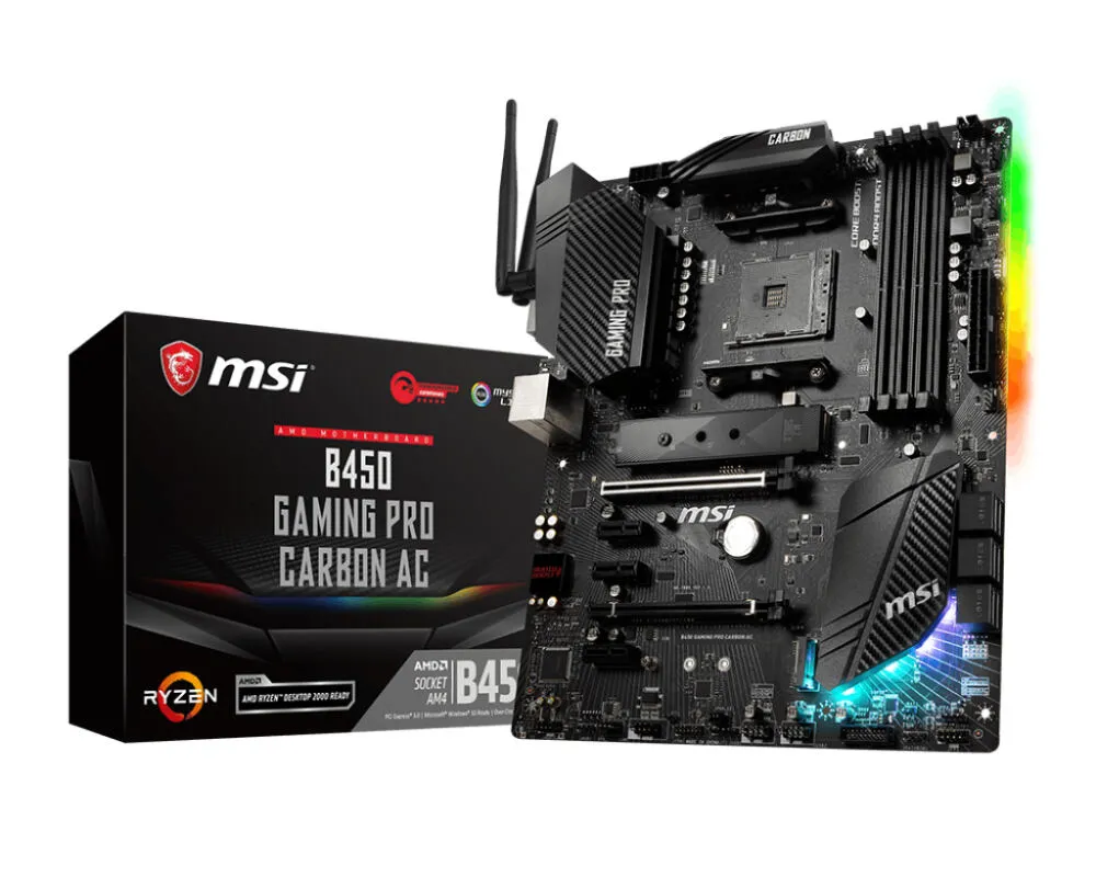 MSI B450 GAMING PRO CARBON AC 7B85-001R AM4 4x DDR4 2x M.2 ATX Anakart Thumbnail 7