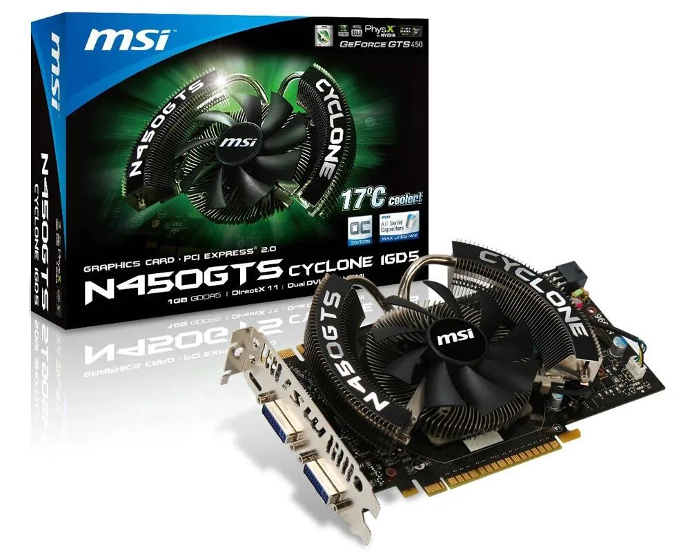 MSI GeForce GTS 450 Cyclone 1GB NVIDIA GDDR5 Ekran Kartı