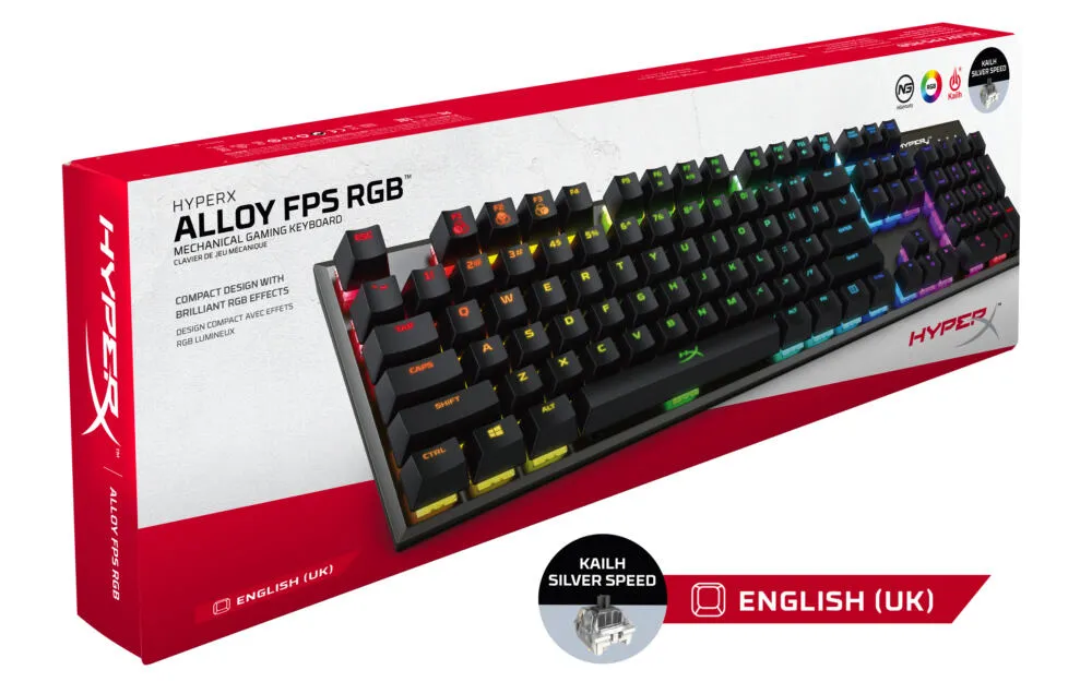 HyperX Alloy FPS RGB HX-KB1SS2-UK Mekanik Oyuncu Klavyesi Thumbnail 7