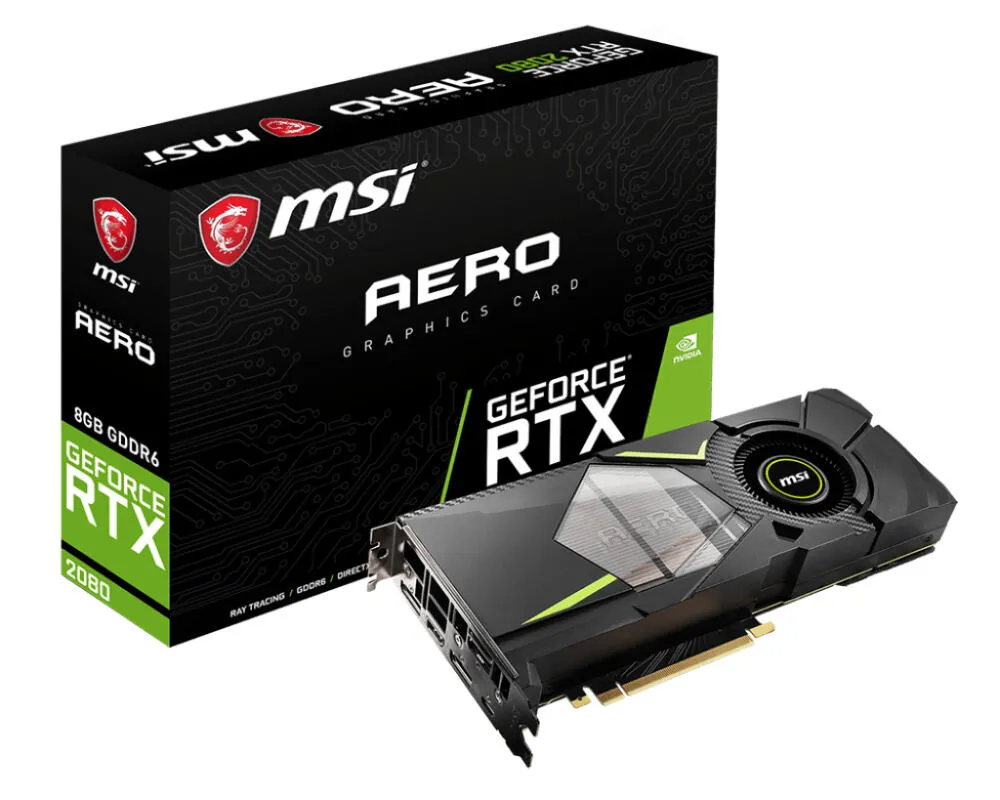 MSI AERO RTX 2080 8G NVIDIA GeForce RTX 8 GB GDDR6 Ekran Kartı