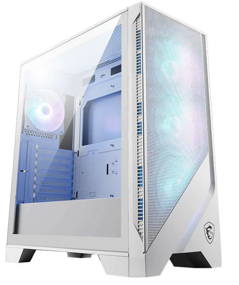 MSI MAG FORGE 320R AIRFLOW Mikro Dikey (Tower) Transparan, Beyaz Kas