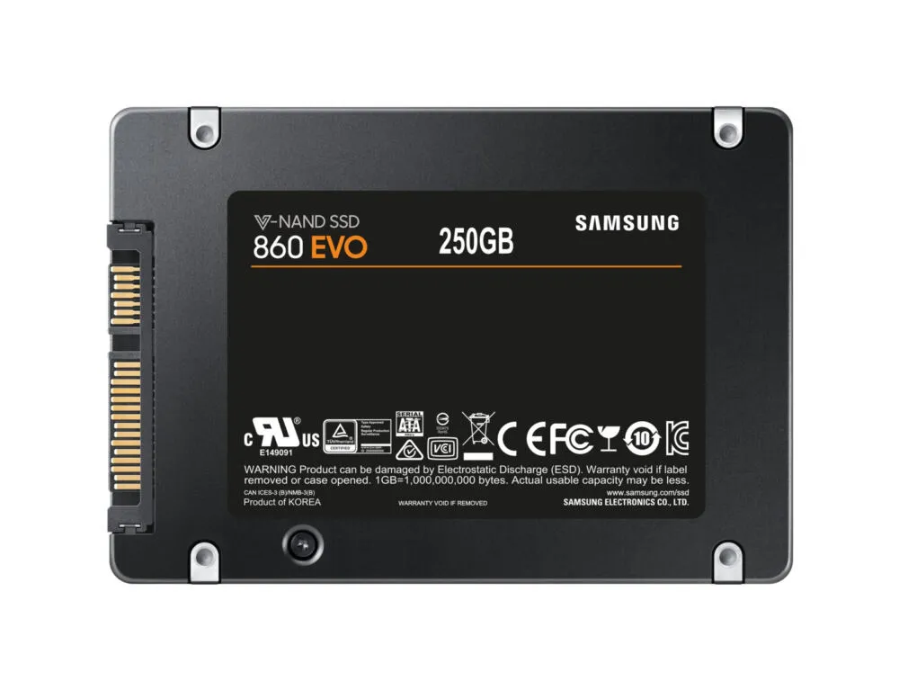 Samsung 860 EVO 250 GB MZ-76E250B-EU 2.5" SSD Thumbnail 1