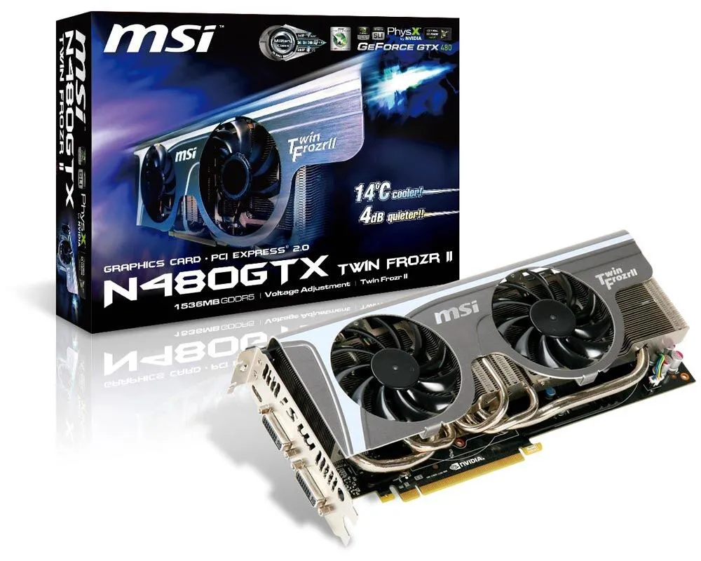 MSI N480GTX-TFII NVIDIA GeForce GTX 480 1,5 GB GDDR5 Ekran Kartı