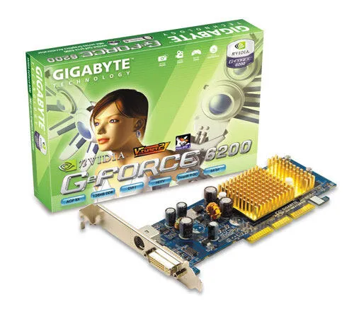GIGABYTE GeForce 6200 8X 128MB LP CARD NVIDIA GDDR Ekran Kartı