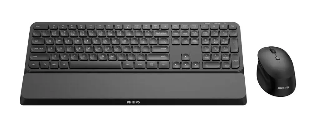 Philips 5000 series SPT6507B/25 Fare dahil Ofis RF kablosuz QWERTY İngilizce Siyah Klavye Thumbnail 2