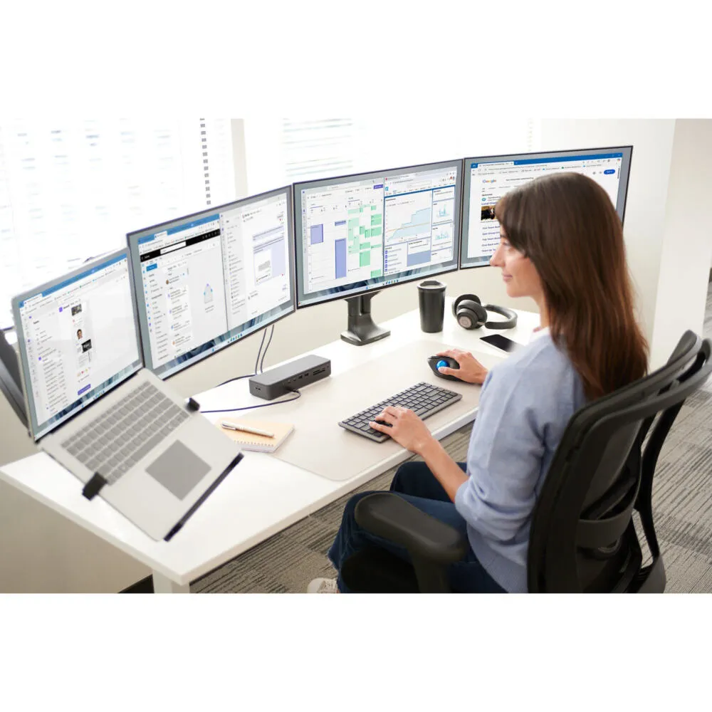 Kensington K75409PN Ev / Ofis RF Kablosuz + Bluetooth QWERTY Gri Klavye Thumbnail 4