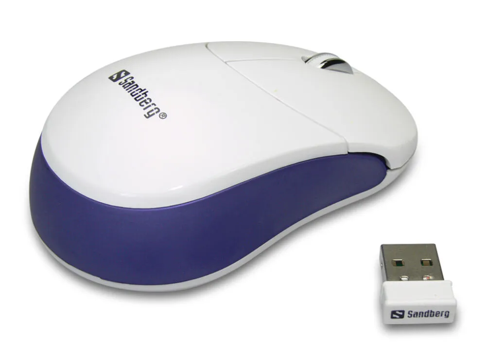 Sandberg Wireless DesignMouse Purple 630-03 1000 DPI Kablosuz Mouse Thumbnail 1