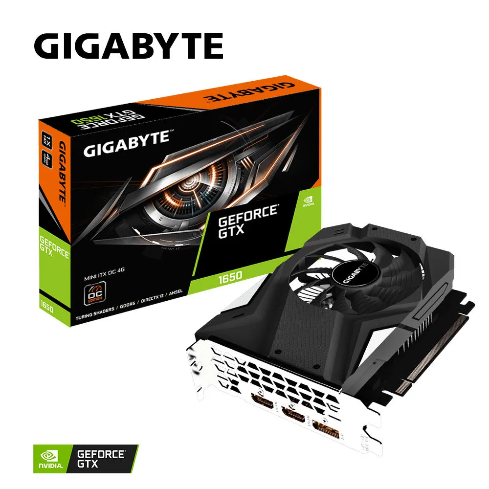 GIGABYTE GeForce GTX 1650 MINI ITX OC 4 GB GVN1650IXOC4GD Ekran Kartı Thumbnail 2