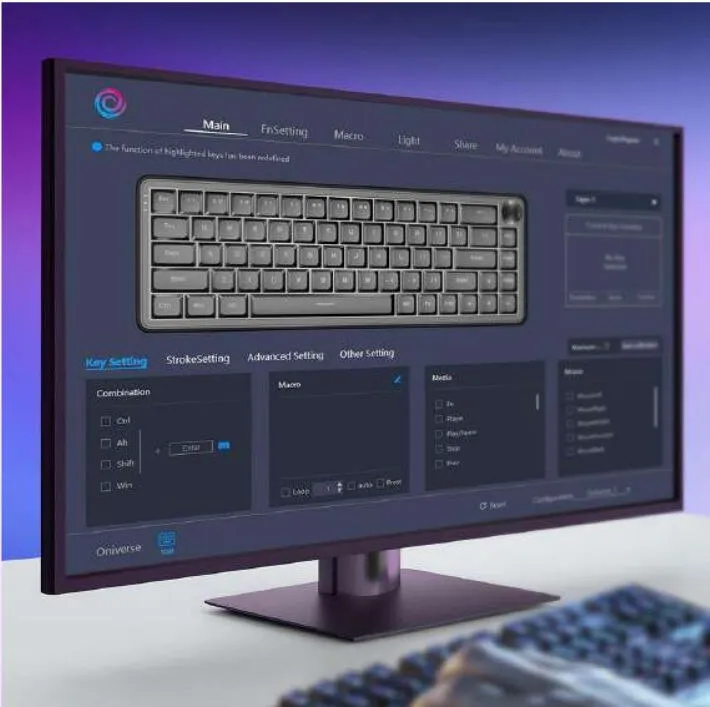 Oniverse Magnus ONIKEYB1-PC-WHT RGB Oyuncu Klavyesi Thumbnail 3