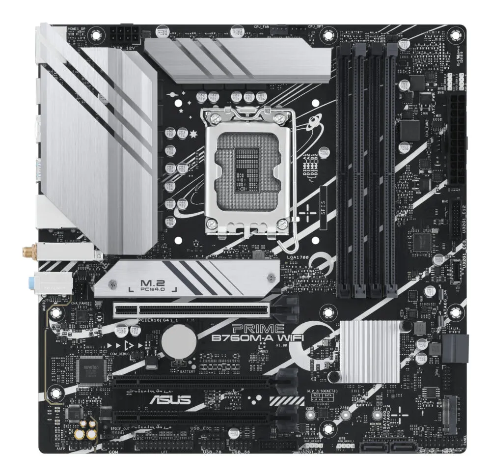 ASUS PRIME B760M-A WIFI 90MB1EL0-M1EAY0 LGA1700 4x DDR5 2x M.2 Micro-ATX Anakart Thumbnail 1