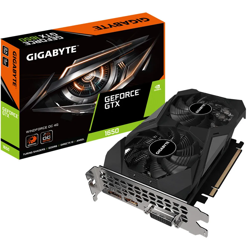 GIGABYTE GeForce GTX 1650 D6 WINDFORCE OC 4G NVIDIA 4 GB GDDR6 Ekran Kartı