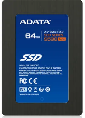 ADATA S596 dahili 64 GB 2.5" Serial ATA II SSD SSD Diskle