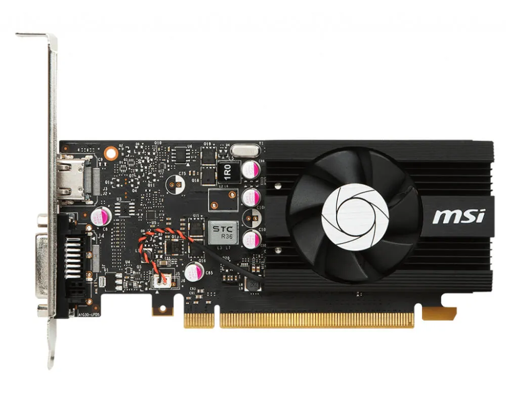 MSI GT 1030 2G LP OCV1 NVIDIA GeForce GT 2 GB GDDR5 Ekran Kartı Thumbnail 1
