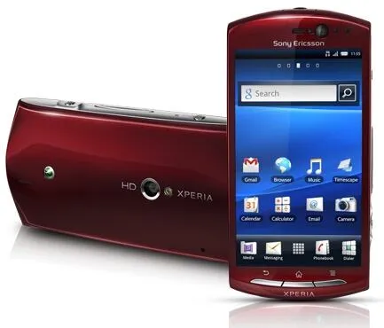 Sony Xperia neo 9,4 cm (3.7") Tek SIM 3G 0,5 GB 1 GB Kırmızı Akıllı Telefon