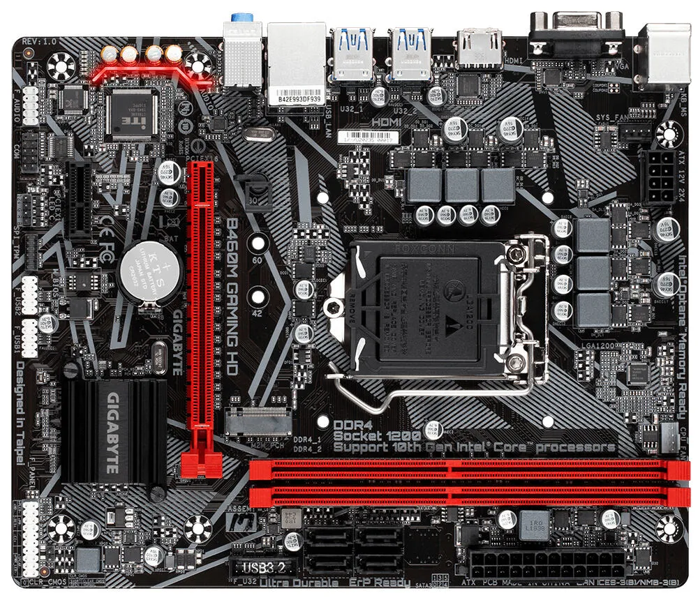 GIGABYTE B460M GAMING HD LGA1200 2x DDR4 1x M.2 Micro-ATX Anakart Thumbnail 4