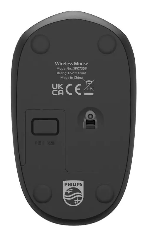 Philips SPK7358B/38 1600 DPI Kablosuz Mouse Thumbnail 3
