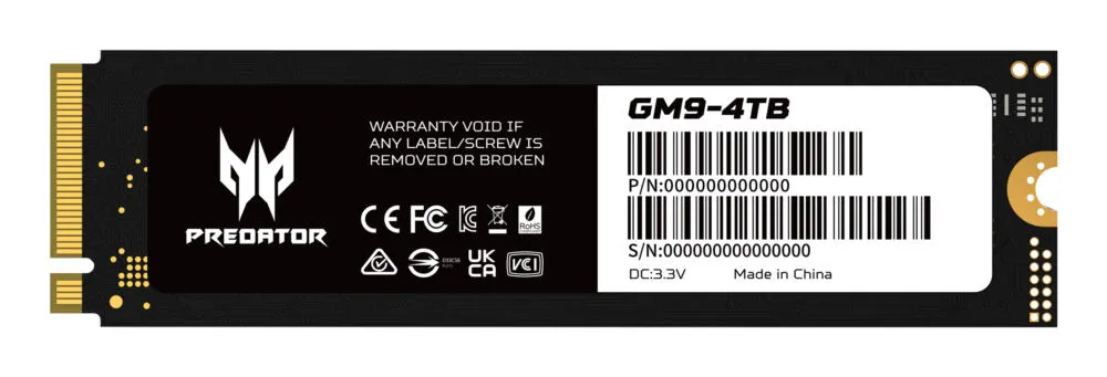 Predator GM9 BL.9BWWR.136 1 TB M.2 22x80 Gen5 NVMe SSD Thumbnail 10
