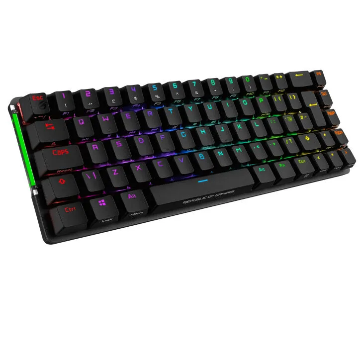 ASUS ROG Falchion NX Oyun RF Kablosuz + USB QWERTY Siyah, Gri Klavye Thumbnail 1