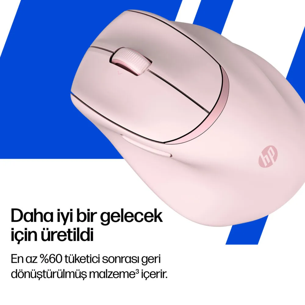 HP Tilt Ergonomik Pembe 720M BH7N4AA 6000 DPI Bluetooth Kablosuz Mouse Thumbnail 8