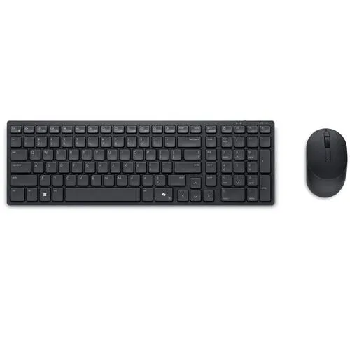 DELL KM555 Fare dahil Evrensel RF Kablosuz + Bluetooth Yunanca Siyah Klavye Thumbnail 1
