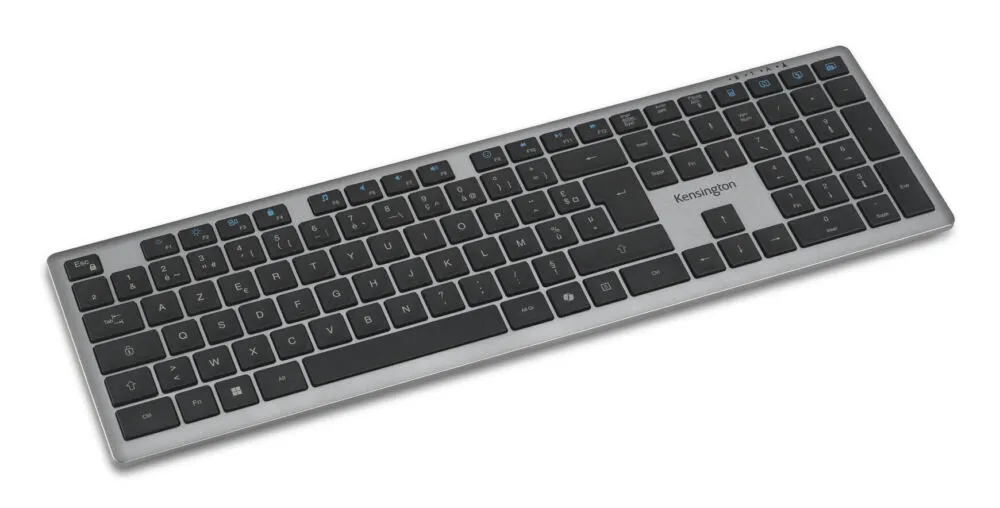Kensington K75408FR Ev / Ofis RF Kablosuz + Bluetooth AZERTY Fransızca Gri Klavye Thumbnail 1