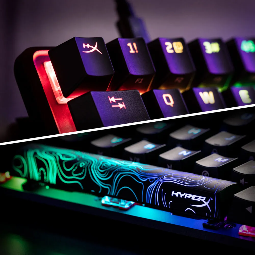 HyperX 60 Alloy Origins AQUA Oyun Klavyesi 56R61AA Mekanik Oyuncu Thumbnail 4