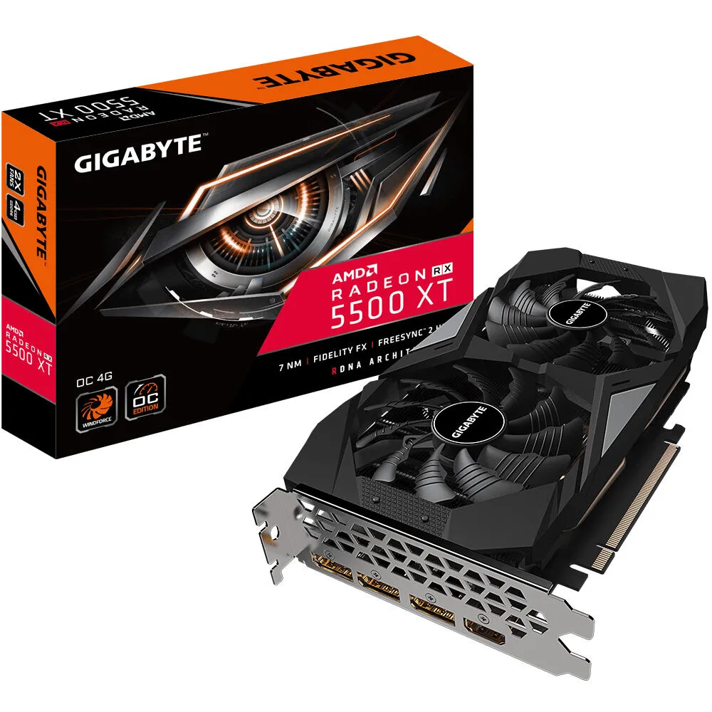 GIGABYTE GV-R55XTOC-4GD (REV 2.0) AMD Radeon RX 5500 XT 4 GB GDDR6 Ekran Kartı