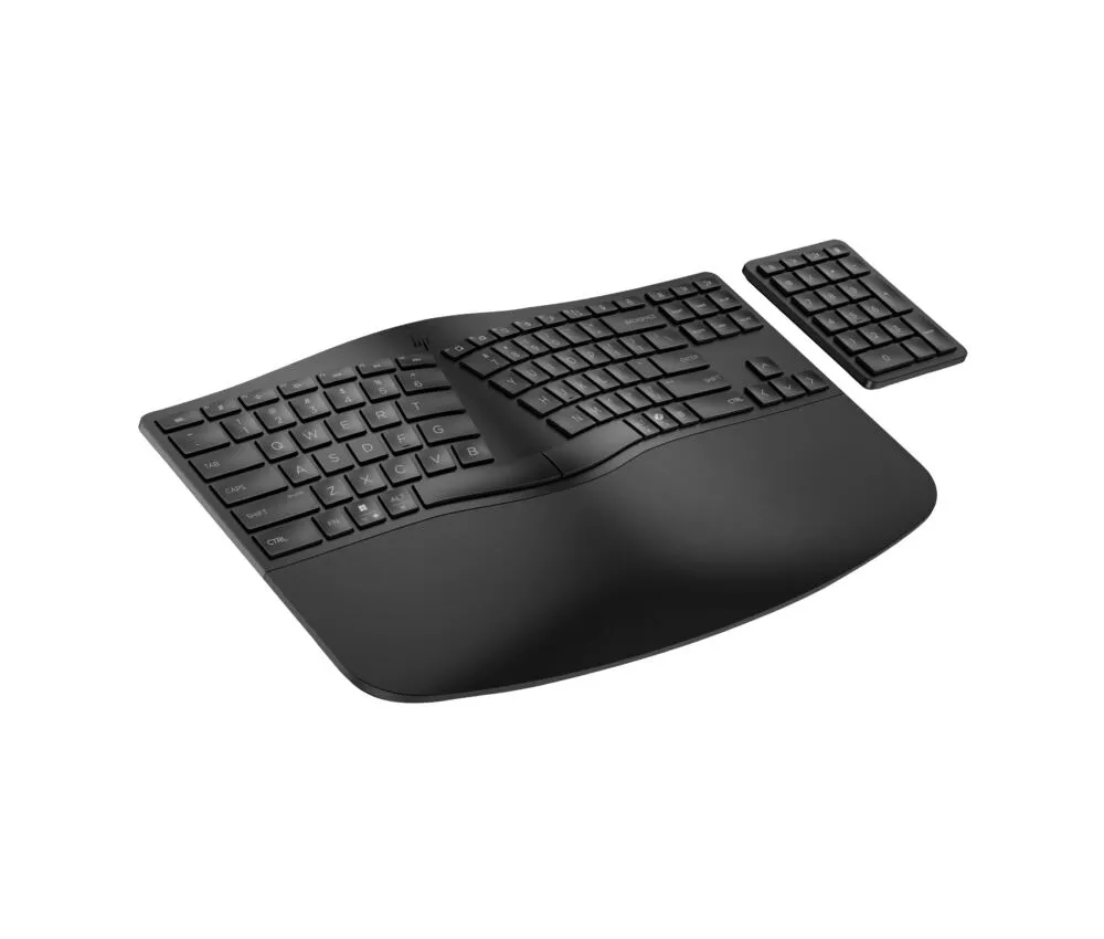 HP 965 BLK ERGONOMIC WL KBD 7E756AA#AC0 Kablosuz Klavye Thumbnail 1