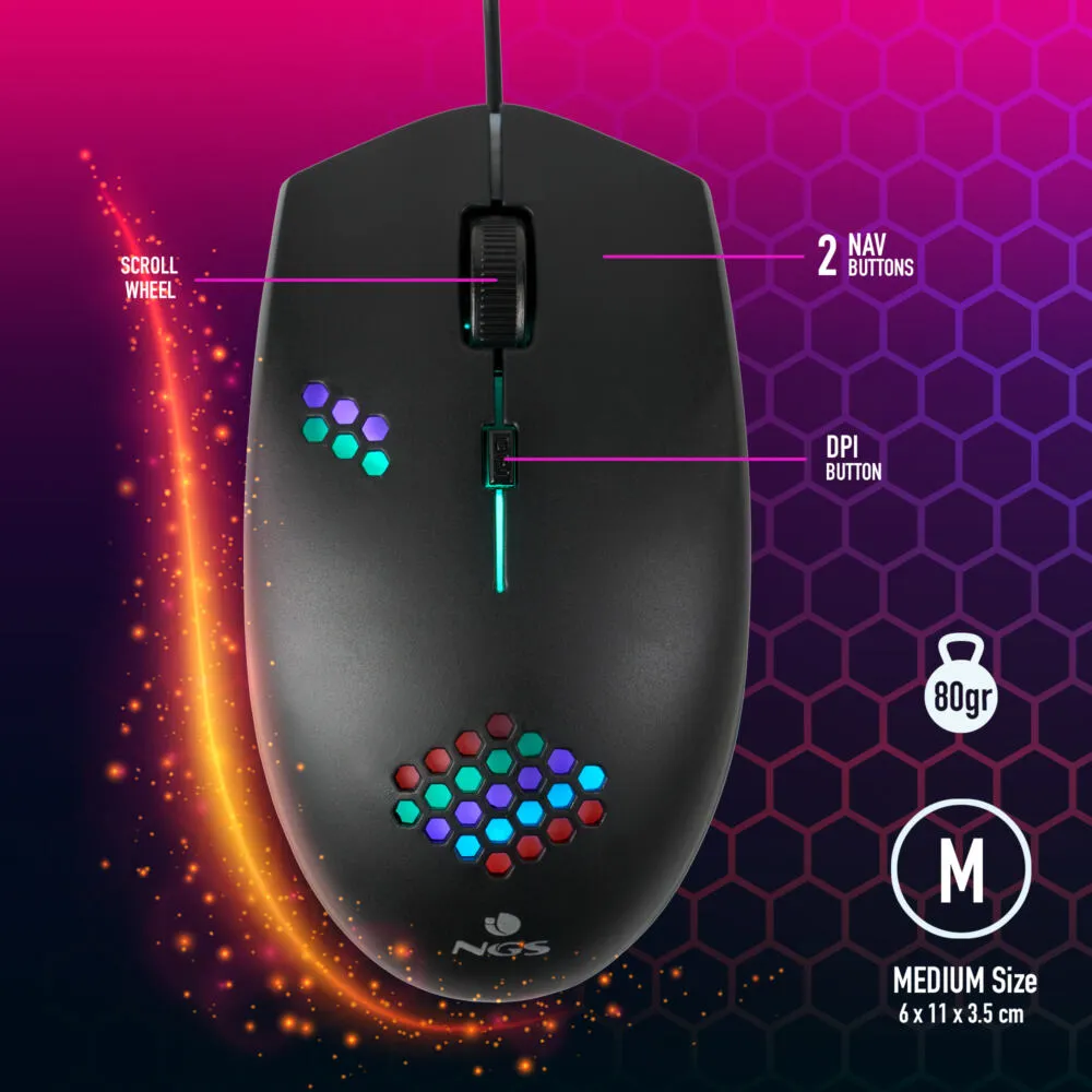NGS GMX-120 NGS-GAMING-0177 1200 DPI Oyuncu Faresi Thumbnail 8