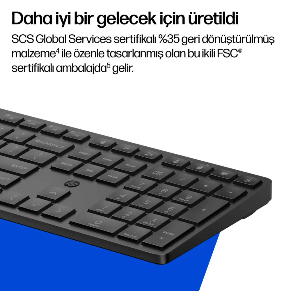 HP Çoklu Cihaz Çift Modlu 495C BE1Q0UT Kablosuz Klavye & Mouse Seti Thumbnail 7