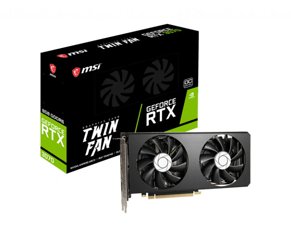 MSI RTX 3070 TWIN FAN OC NVIDIA GeForce RTX 8 GB GDDR6 Ekran Kartı