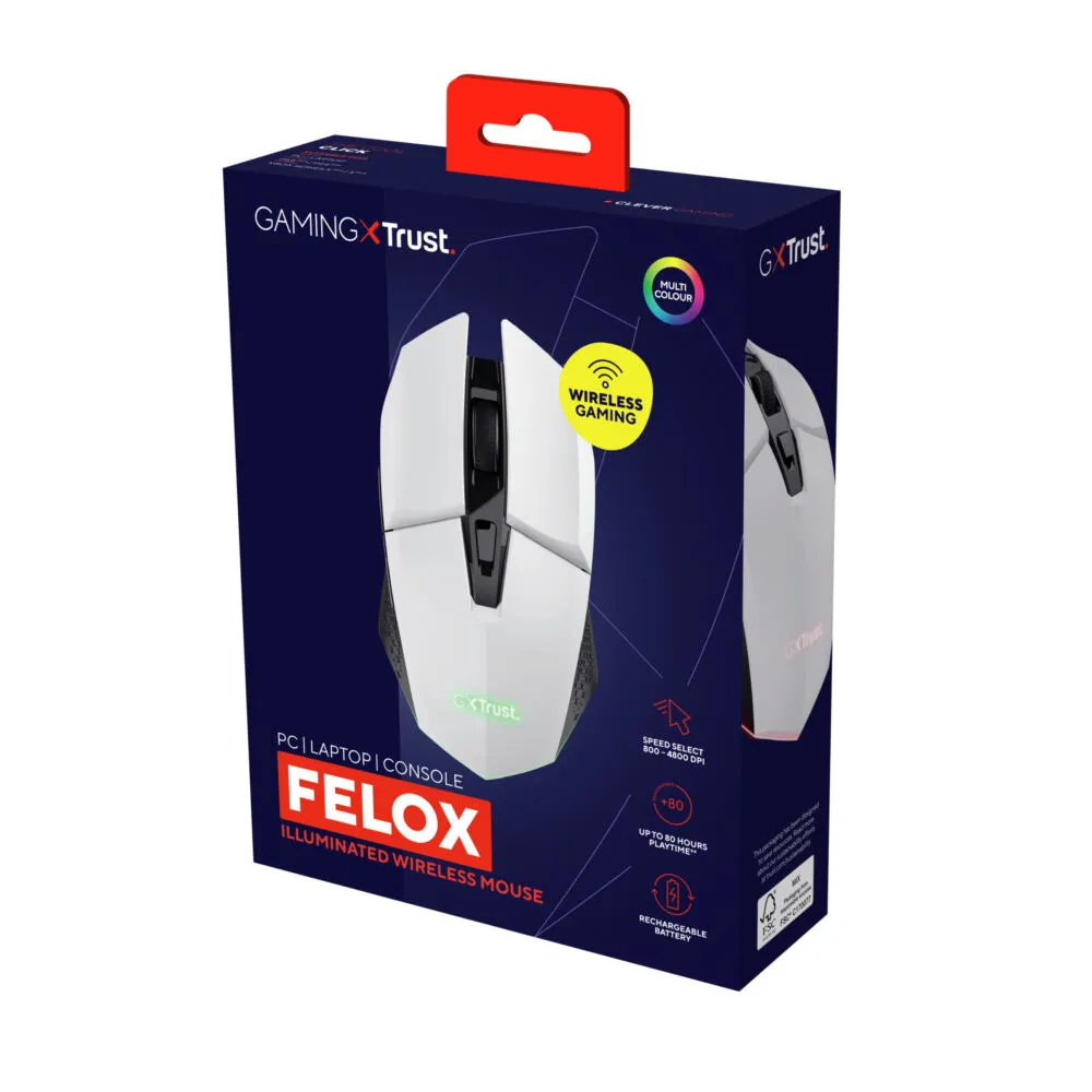 Trust GXT 110 FELOX 25069 4800 DPI Kablosuz Oyuncu Faresi Thumbnail 9