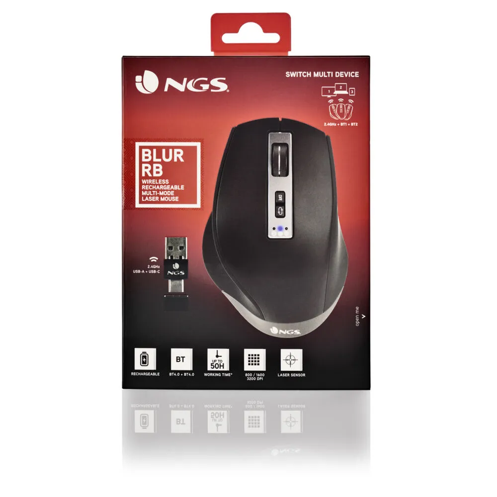 NGS BLUR-RB NGS--1106 3200 DPI Bluetooth Oyuncu Faresi Thumbnail 10