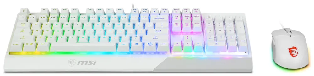 MSI VIGOR GK30 COMBO WHITE UA Mekanik RGB Klavye & Mouse Seti Thumbnail 6