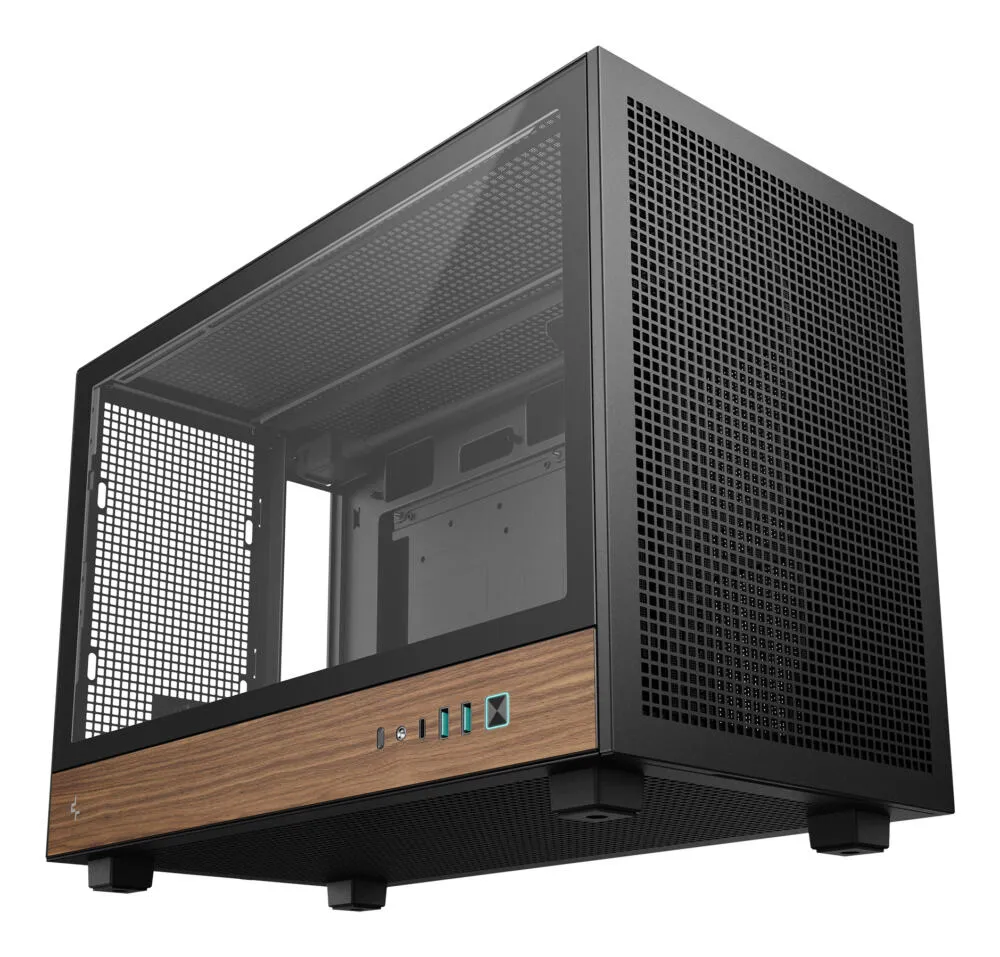 DeepCool CH260 WOOD Mikro Dikey (Tower) Siyah, Tahta Kas