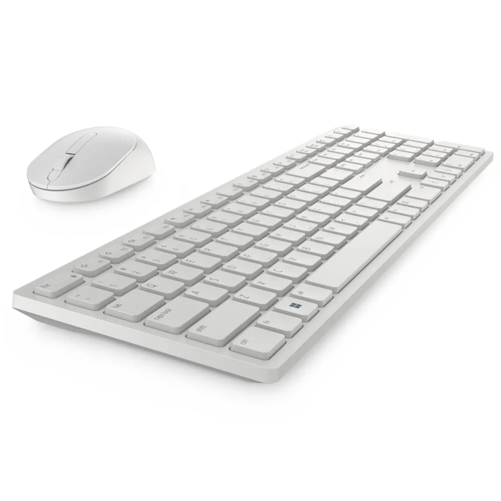 DELL KM5221W-WH Fare dahil Ofis RF kablosuz Amerikan İngilizcesi Beyaz Klavye Thumbnail 2