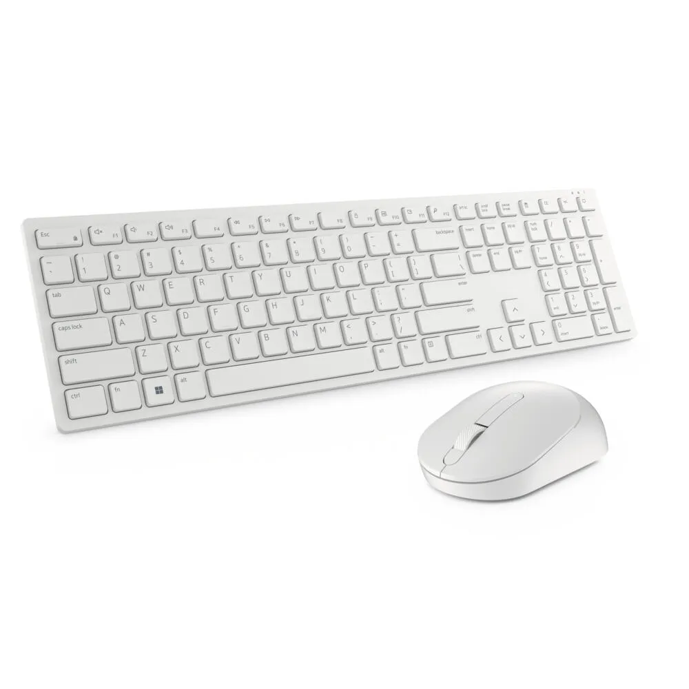 DELL KM5221W-WH Fare dahil Ofis RF kablosuz Amerikan İngilizcesi Beyaz Klavye Thumbnail 1