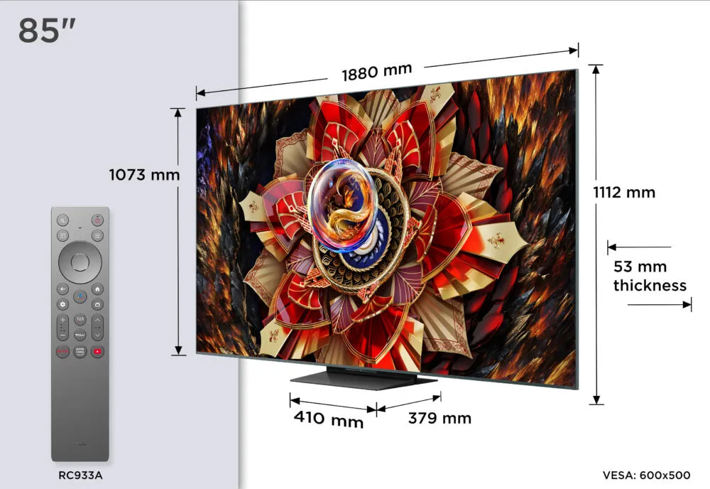 TCL 85C9K 85 inç 144Hz 4K Ultra HD TV Thumbnail 2