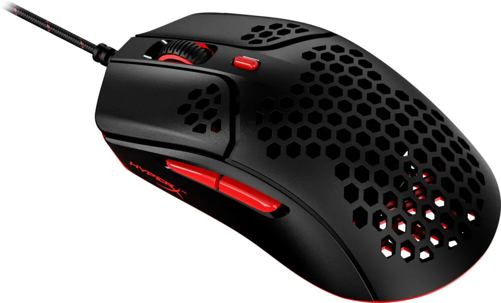 HyperX Pulsefire Haste - (Siyah-Kırmızı) 4P5E3AA 16000 DPI Oyuncu Faresi Thumbnail 2