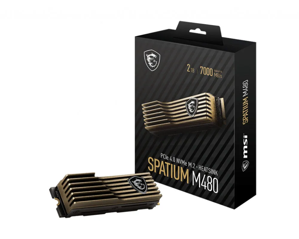MSI SPATIUM M480 PCIe 4.0 NVMe 2TB HS M.2 PCI Express 4.0 3D NAND 2 TB Gen4 SSD SSD Diskle