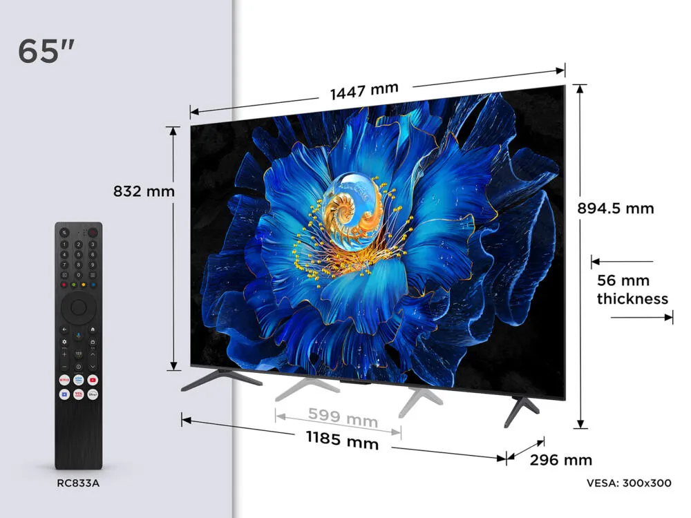 TCL 65C6KS-UK 65 inç 4K Ultra HD TV Thumbnail 1