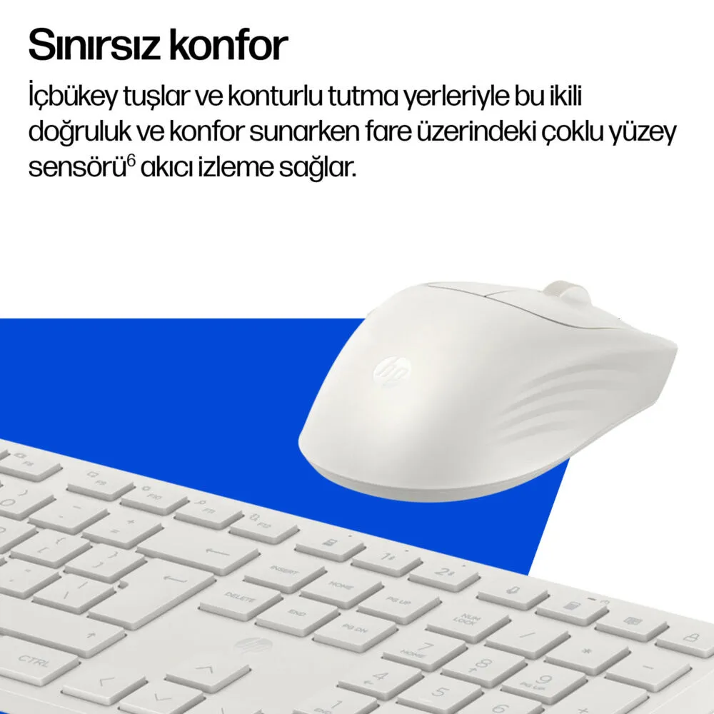 HP Çoklu Cihaz Çift Modlu 495C BE1Q0UT Kablosuz Klavye & Mouse Seti Thumbnail 9