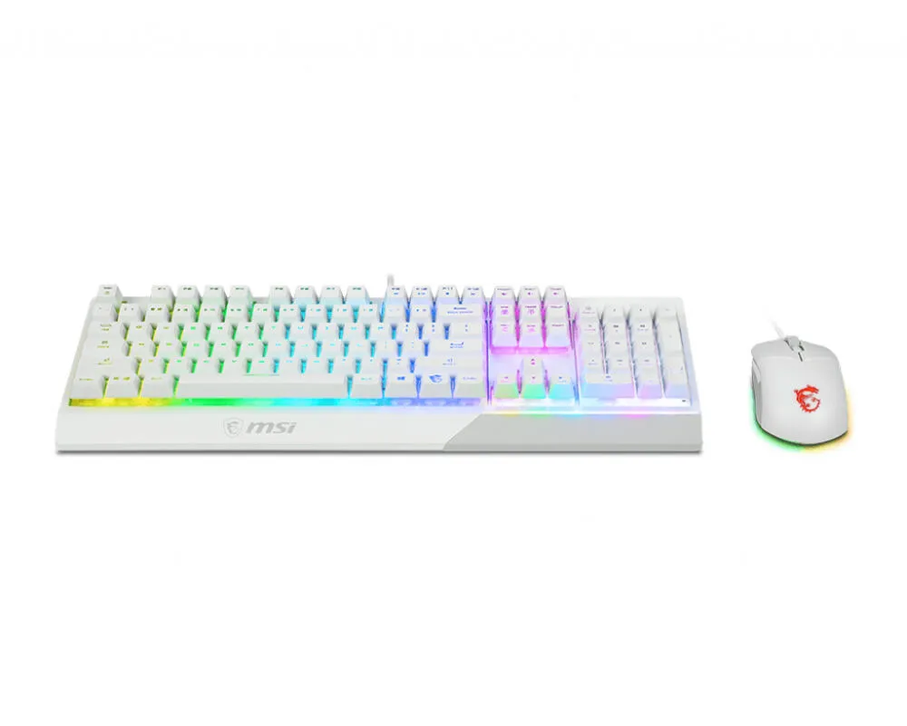 MSI Vigor GK30 Combo White S11-04FR306-CLA Mekanik RGB Klavye & Mouse Seti Thumbnail 3