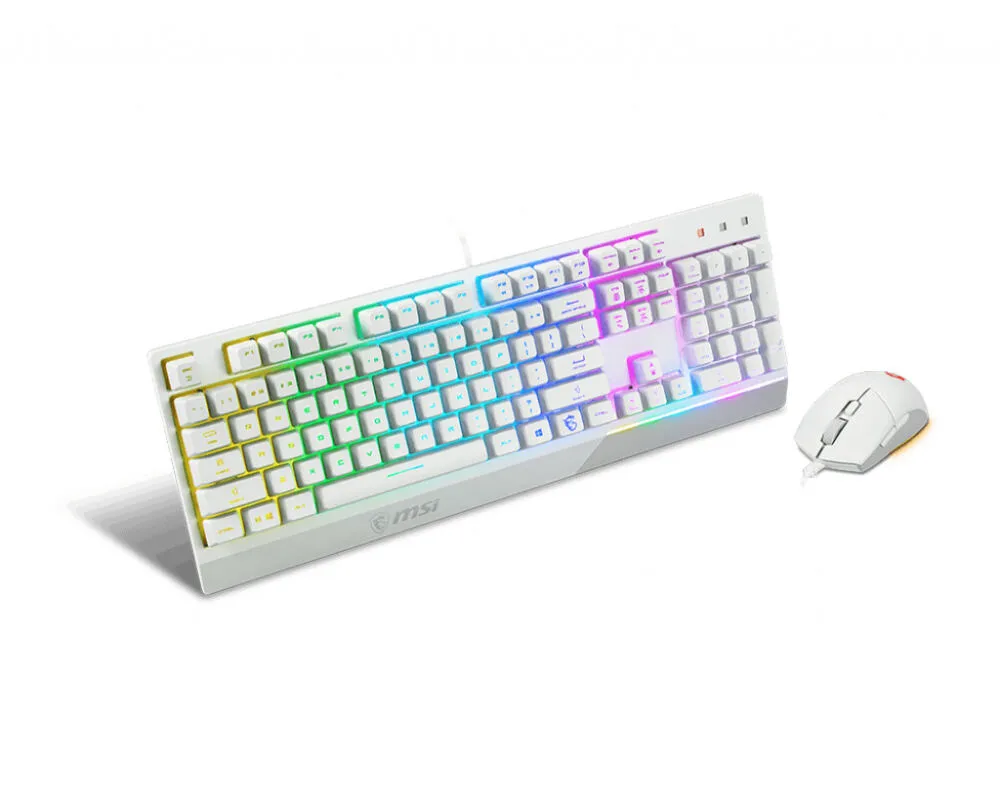 MSI Vigor GK30 Combo White S11-04FR306-CLA Mekanik RGB Klavye & Mouse Seti Thumbnail 5