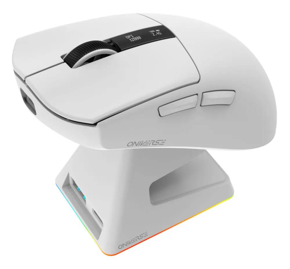 Oniverse Vanguard ONIMOUS1DOCK-PC-WHT 12000 DPI Bluetooth Oyuncu Faresi Thumbnail 6