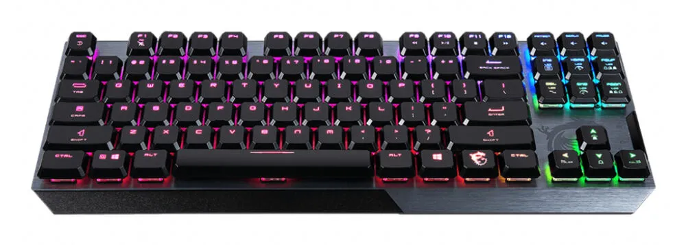 MSI Vigor GK50 Low Profile TKL LOW TKL UA Mekanik RGB Oyuncu Klavyesi Thumbnail 3