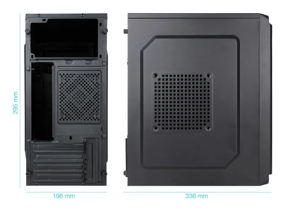 TooQ Dodeka Ultra Mini Dikey (Tower) Siyah 500 W Thumbnail 1