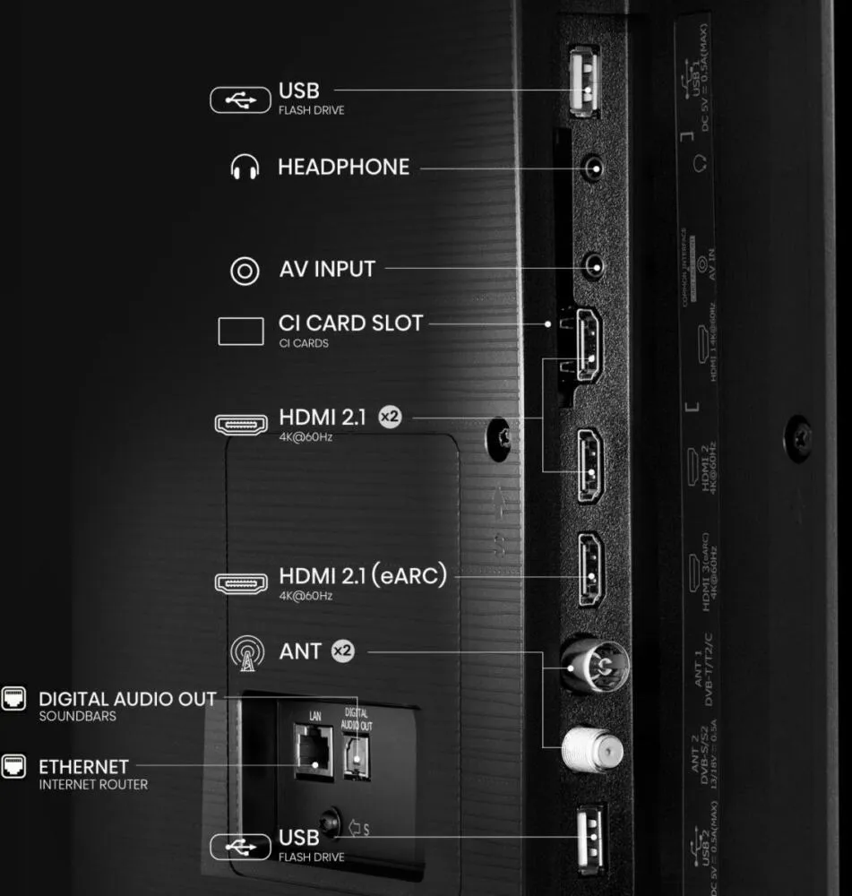 Hisense His 75E77NQ ( cm ( Zoll)) 20014293 75 inç 144Hz 4K Ultra HD TV Thumbnail 7