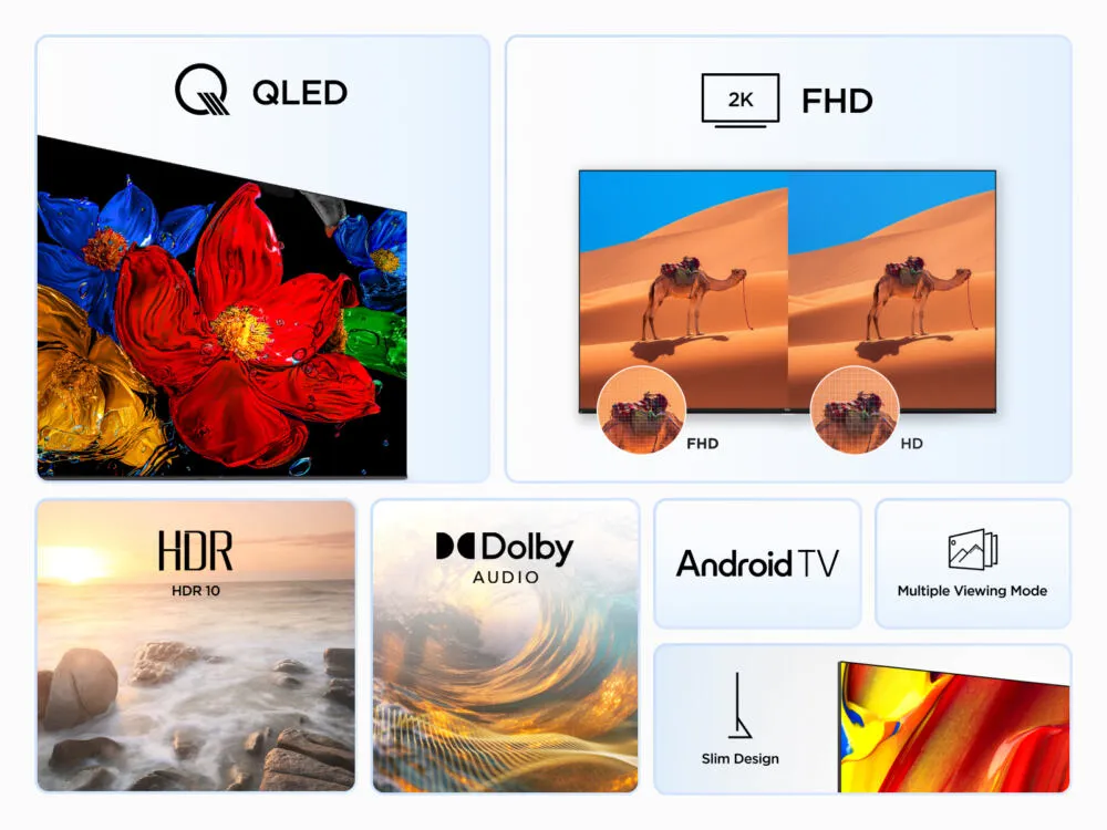 TCL S5K 40V5C-UK 40 inç Full HD QLED TV Thumbnail 6