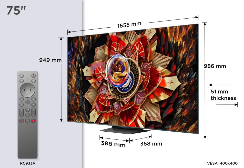 TCL 75C9K 75 inç 144Hz 4K Ultra HD TV Thumbnail 2